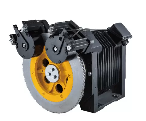 Disc Brake High Speed PM Gearless Traction Machine 630-1000kg