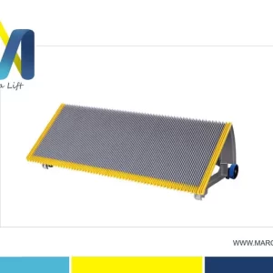 1000mm Gray Escalator Aluminum Step With Yellow Plastic Demarcation