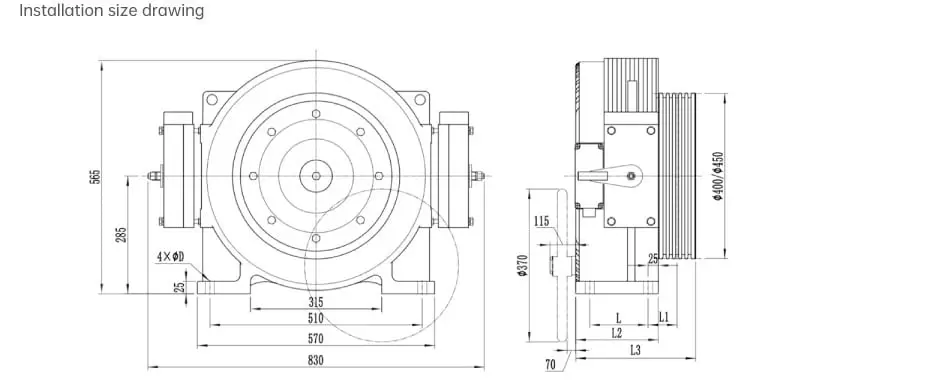 Gearless machine MARGADRIVE MD 400-450-480 - Image 13