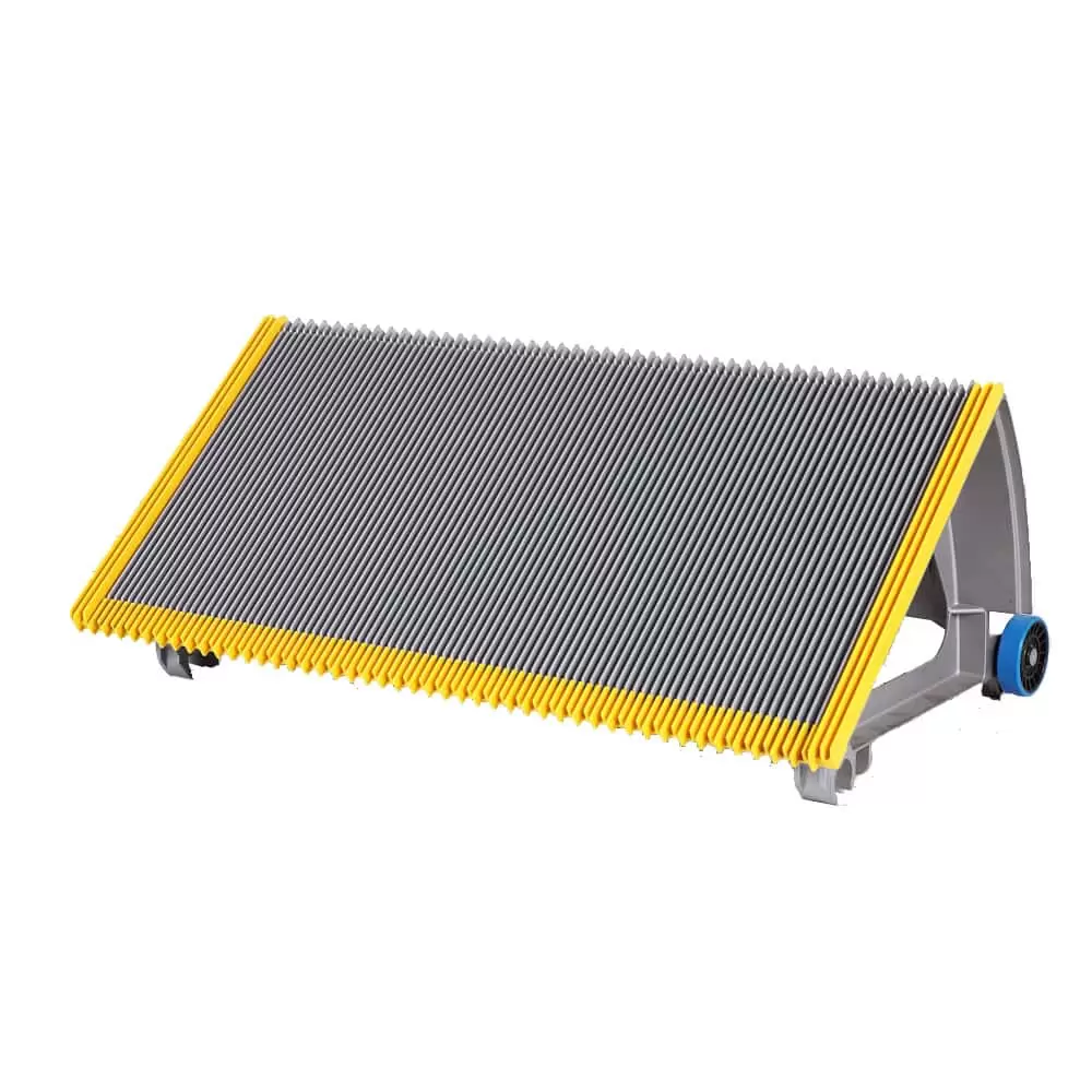 800mm Gray Escalator Aluminum Step With Navy-blue Roller - Image 3