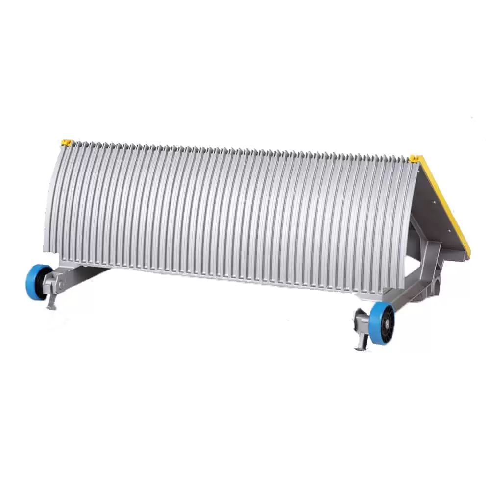 800mm Gray Escalator Aluminum Step With Navy-blue Roller - Image 4